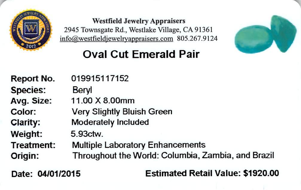 5.93 ctw Oval Mixed Emerald Parcel