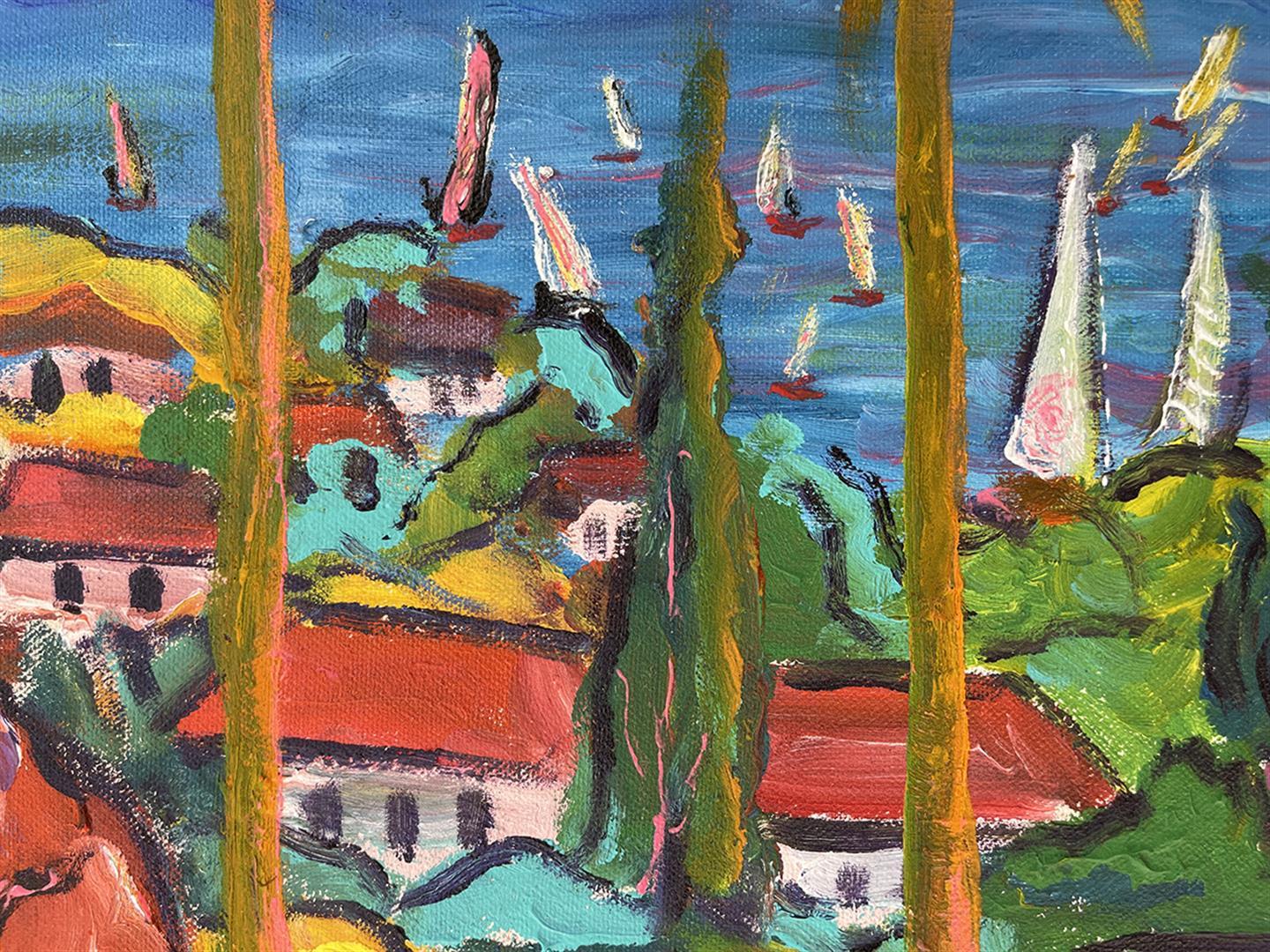 Sailboats On The Blue by Manor Shadian