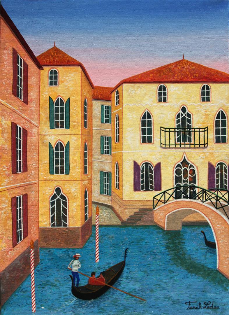 Gondolier in Venice by Fanch Ledan Original