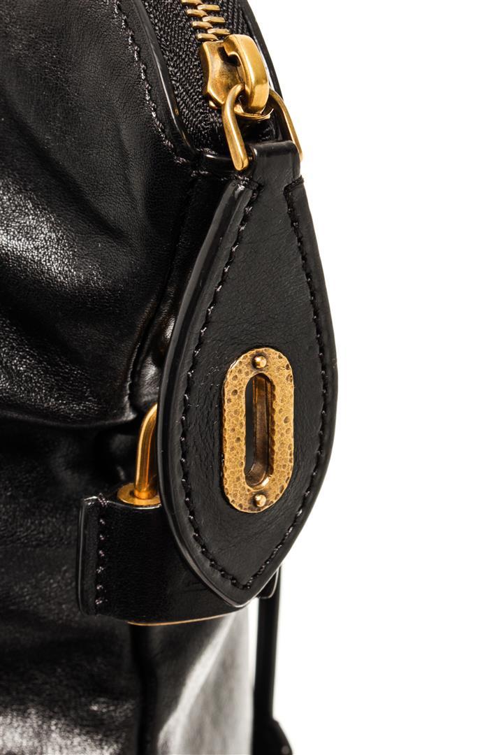Louis Vuitton Black Leather Lockit Shoulder Bag