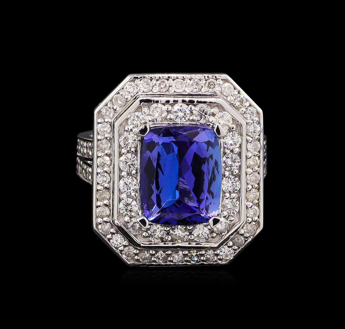 14KT White Gold 2.74 ctw Tanzanite and Diamond Ring