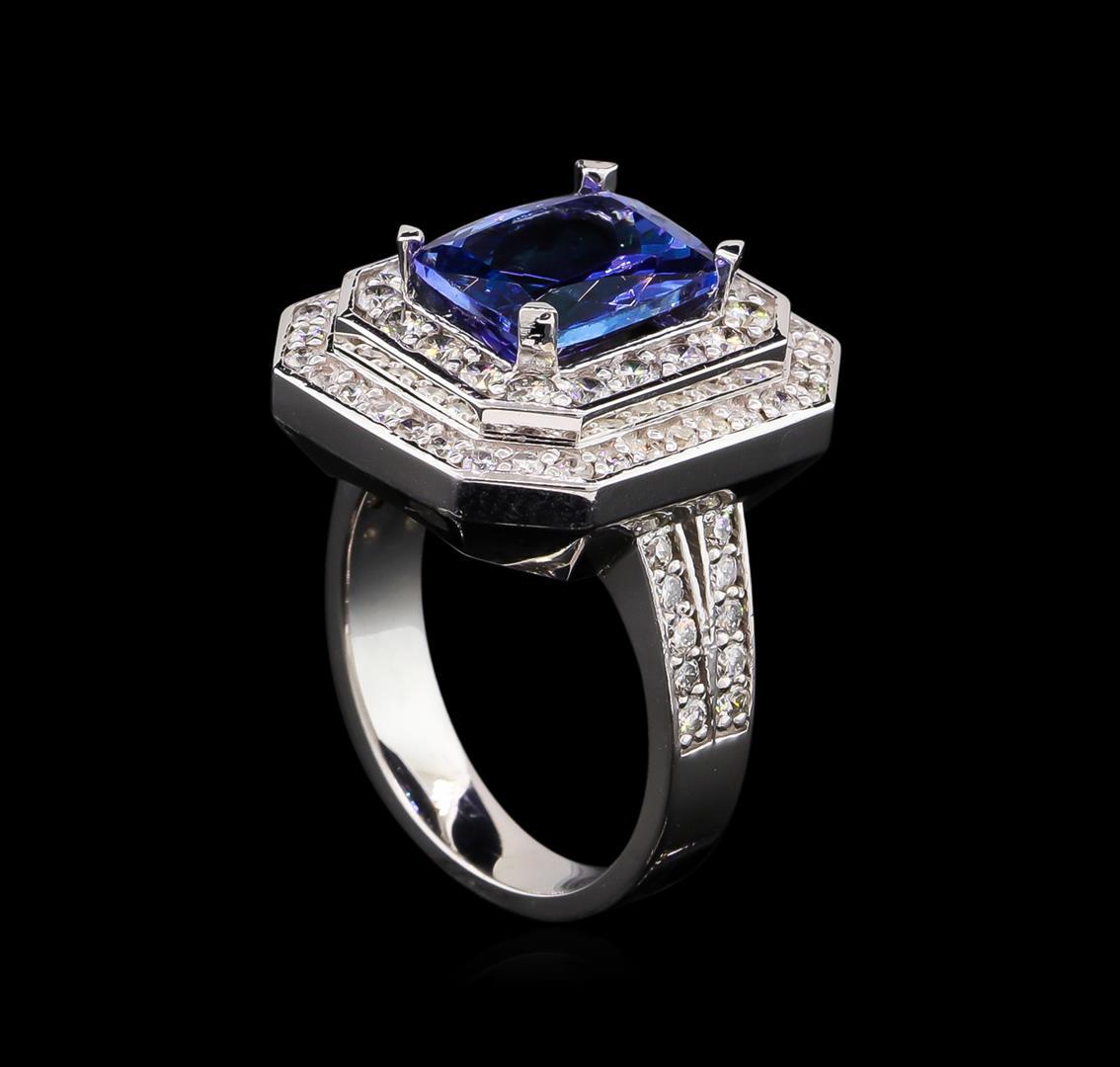 14KT White Gold 2.74 ctw Tanzanite and Diamond Ring