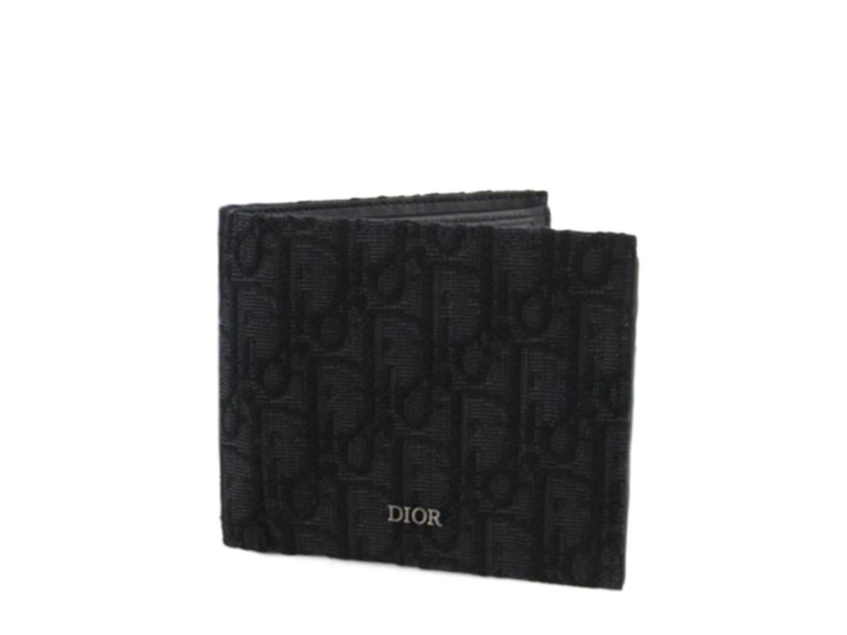 Dior Black Oblique Jacquard Mens Wallet