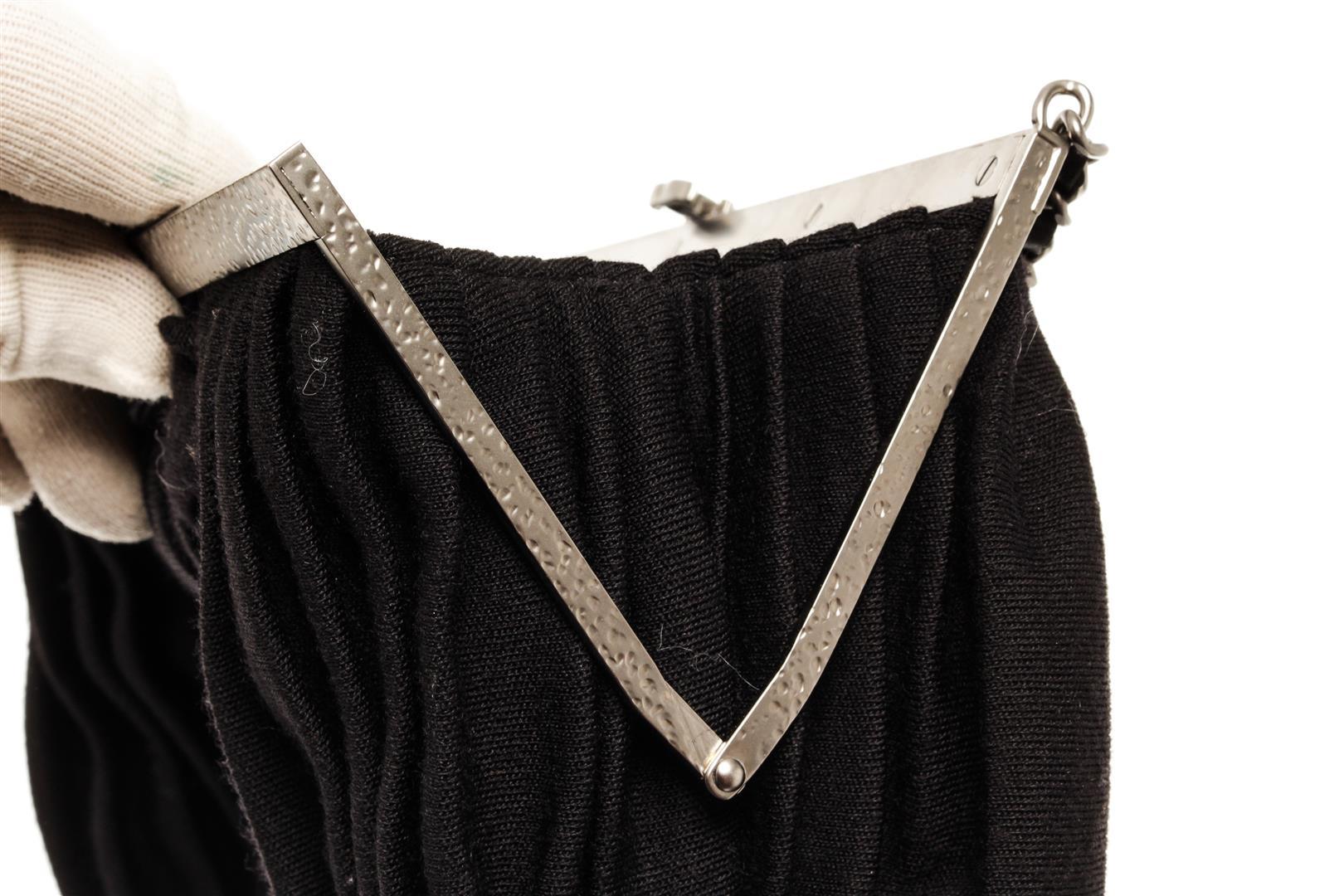 Chanel Black Suede Bow Motiff CC Shoulder Bag