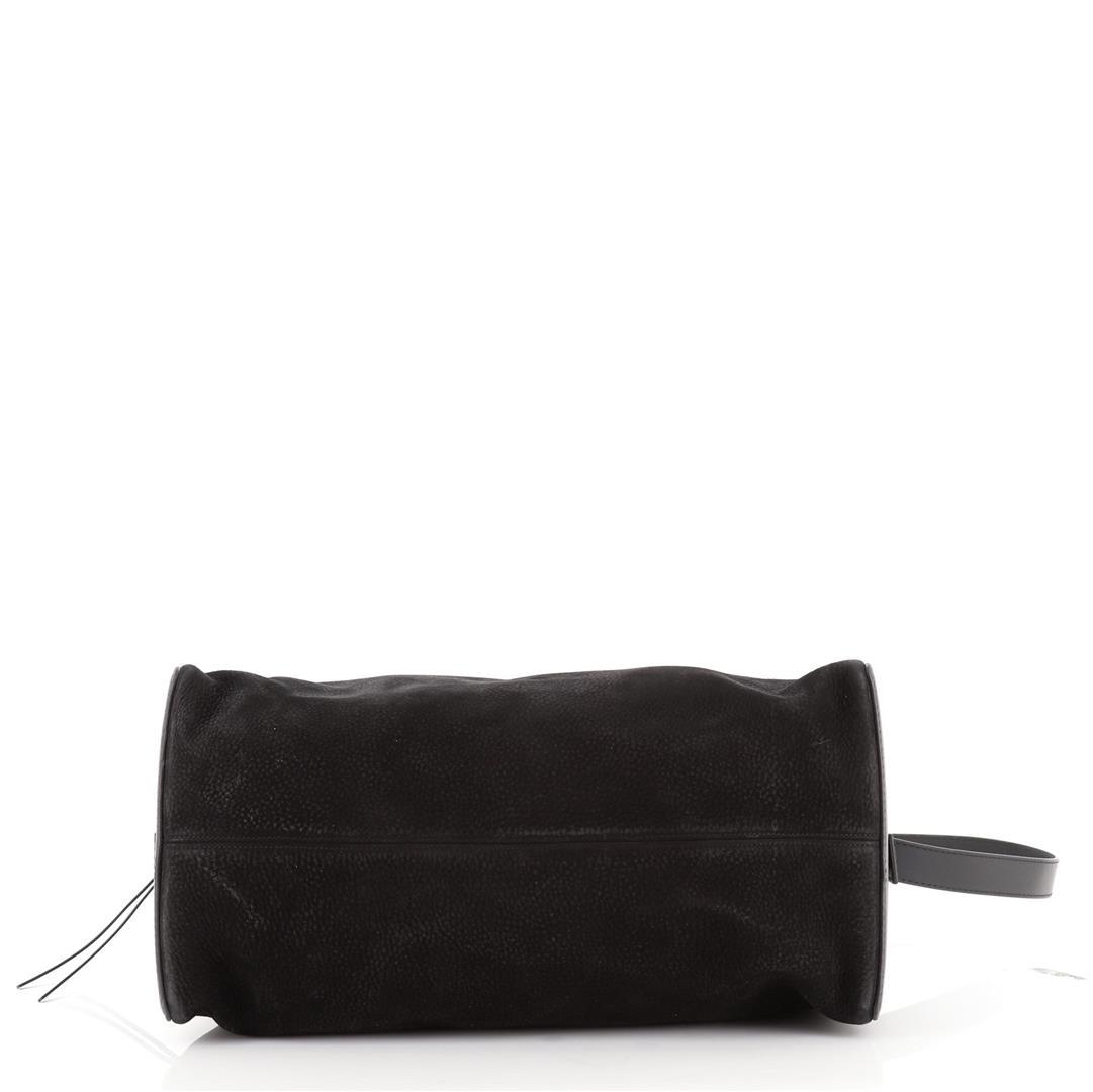 Loewe Berlingo Bag Nubuck with Calfskin Large Black