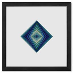 Rhombus - C et Rhombus de la serie Vonal (Diptych) by Vasarely (1908-1997)