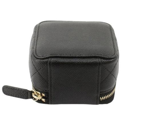 Chanel Black Quilted Leather Jewelry Box