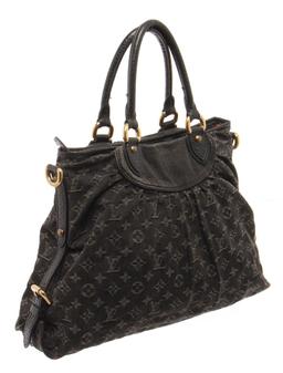 Louis Vuitton Black Denim Neo Cabby MM Shoulder Bag