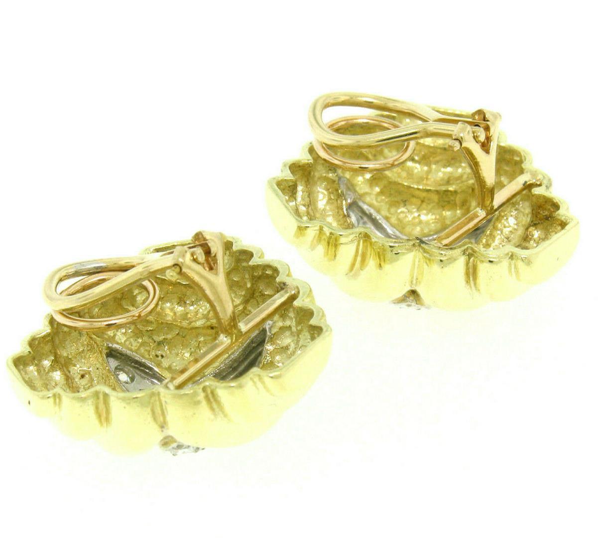 14k Yellow Gold 1.80 ctw Diamond Triangular Earrings