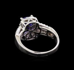 14KT White Gold 2.08 ctw Tanzanite and Diamond Ring