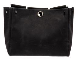 Hermes Black Canvas and Leather Insert Her Bag