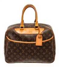 Louis Vuitton Brown Deauville Top Handle Bag