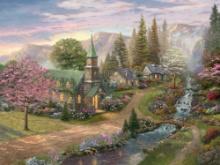 Sunday Morning Chapel by Kinkade