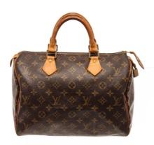 Louis Vuitton Brown Monogram Canvas Speedy 30 Satchel Bag