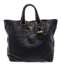 Prada Navy Leather 2Way Shoulder Bag