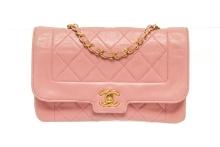 Chanel Pink Quilted lambskin Diana Flap Bag