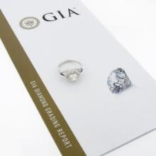Antique Art Deco Platinum GIA European Diamond Sapphire Filigree Engagement Ring