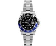 Rolex Mens Stainless Steel Batman GMT Master 2 With Rolex Box And Card