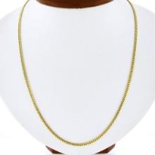 NEW Unisex 14k Yellow Gold 2.8mm Polished Cuban Curb Link 22" Chain Necklace