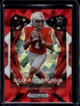 JUSTIN FIELDS 2021 PANINI PRIZM ALL-AMERICANS RED ICE ROOKIE