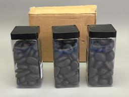 3 NEW Lloyd & Hannah Unscented Vase Filler Black Rocks 1.25 Liter Bottles