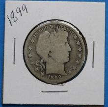 1899 Silver Barber Half Dollar Coin