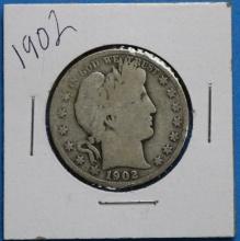 1902 Barber Silver Half Dollar Coin