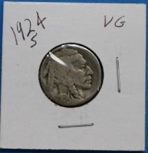 1924 S Indian Head Buffalo Nickel