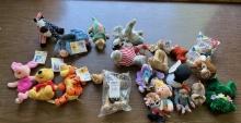 beanie babies, Winnie the Pooh, Taco Bell, dog, and others