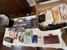 table lot of miscellaneous items antiques