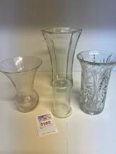 (4) glass vases