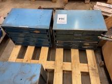 (3) hardware boxes with hardware sold on pallet