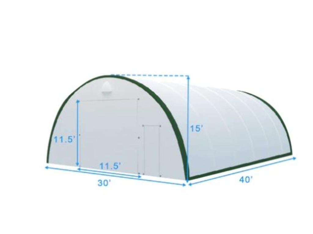 30' x 40' x 15 Dome Shelter