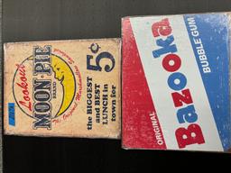 "2 Retro Vintage Signs" Moon Pie & Bazooka Bubble Gum