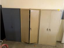 3 Metal Cabinets w/ Ultrasonic Welder Parts