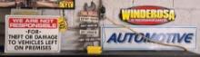 LOT OF 4-ASSORTED AUTO SHOP SIGNS