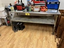 6' X 30" S/S TABLE WITH LOWER GALVANIZED SHELF