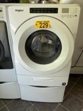 WHIRLPOOL MODEL WFW5620HW0 FRONT LOAD WASHER, S/N: CX1251446