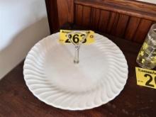 SHEFFIELD BONE WHITE SWIRL SERVING PLATTER, 12.5"