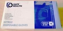 LOT OF 600 NEW SAFEHELP NITRILE DISPOSABLE GLOVES