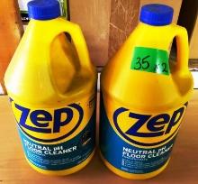 2 NEW 1-GALLON JUGS ZEP NEUTRAL PH FLOOR CLEANER CONCENTRATE