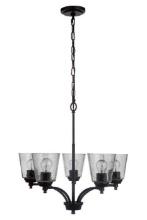 1 NEW CRAFTMADE TYLER CHANDELIER FLAT BLACK