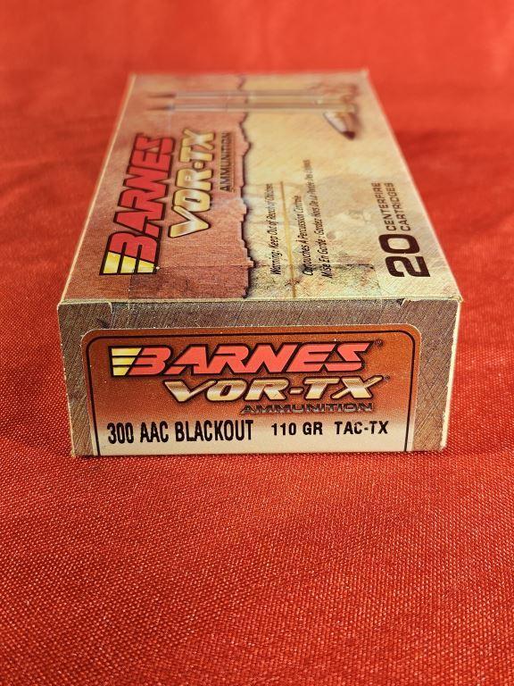 20rds Barnes TAC-TX 300AC Blackout 110gr