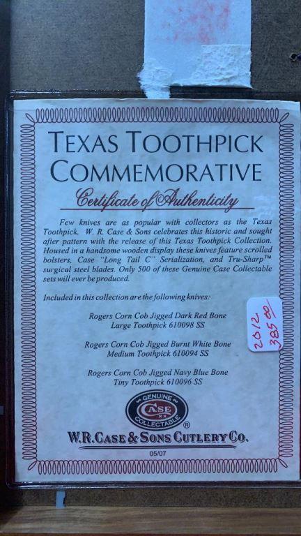 Case Texas Toothpick Trio w/Display Case