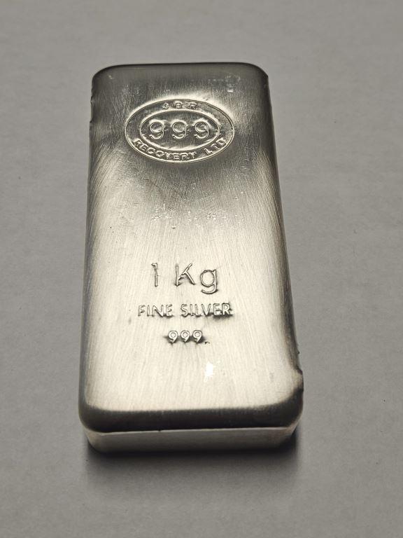 JBR 1 Kilo .999 Silver Bar (32.15oz) w/Box