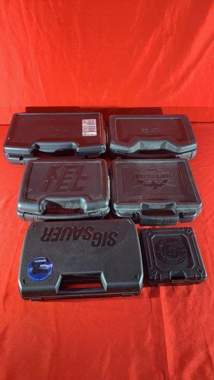 Lot of 6 Assorted Handgun Hard Cases