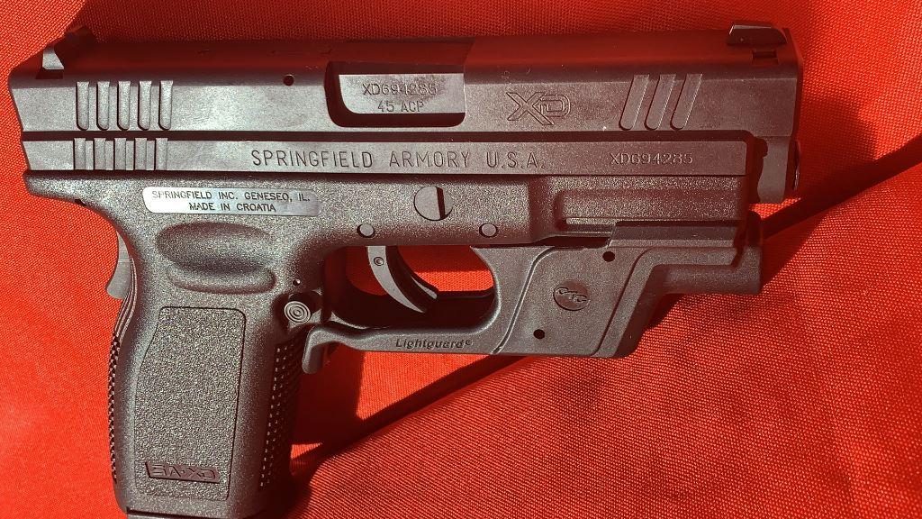 Springfield XD Crimson Trace 45ACP Pistol