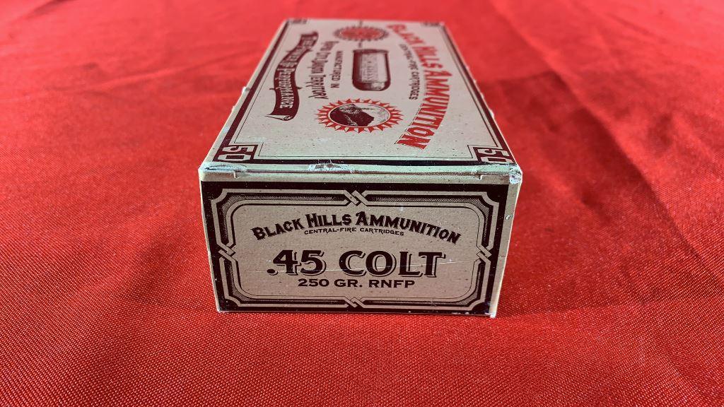 50rds Black Hills 45 Colt 250gr RNFP