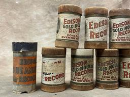 Lot of Eleven Edison Cylinder Records
