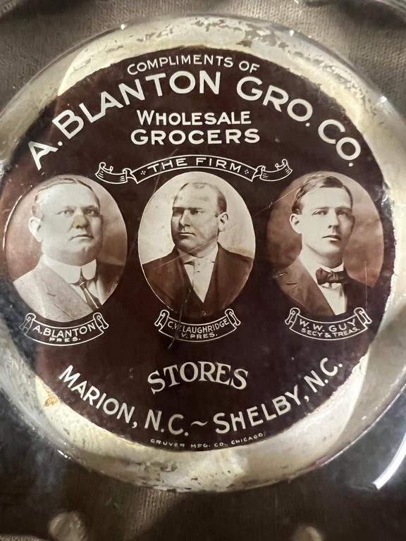 Marion, North Carolina A. Blanton Grocery Co. Paper Weight
